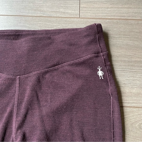 Smartwool Women's Thermal Merino Base Layer Bottom In Black Cherry Heather - Picture 6 of 11